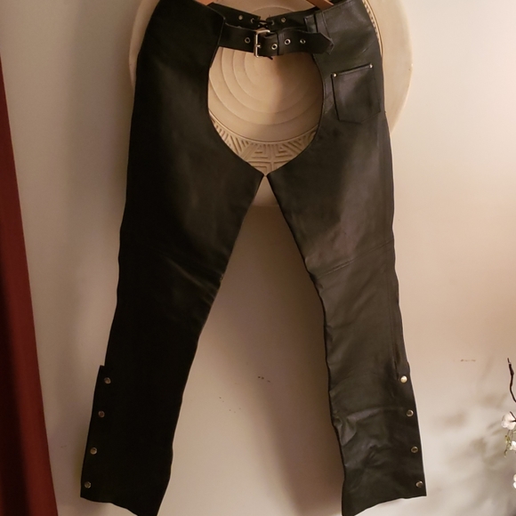 Event Leather Biker Chaps - Picture 1 of 5